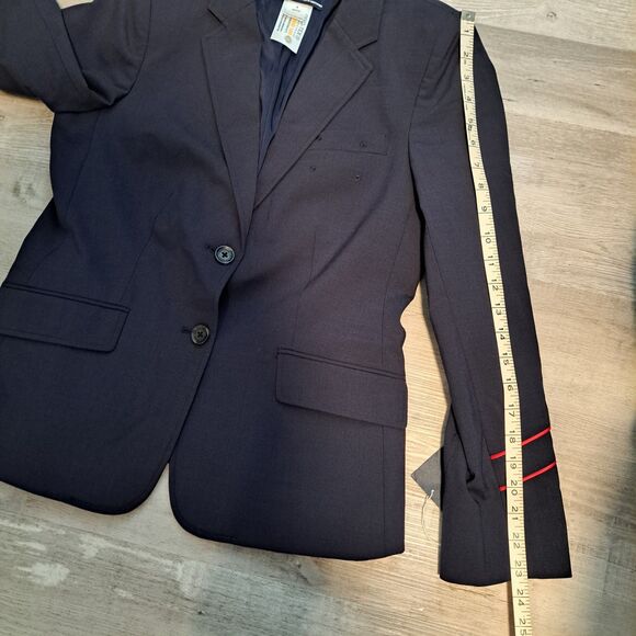 American Airlines Lands End Women’s Size 4 Navy Blue Blazer Wool Blend NEW NWT - Picture 12 of 13